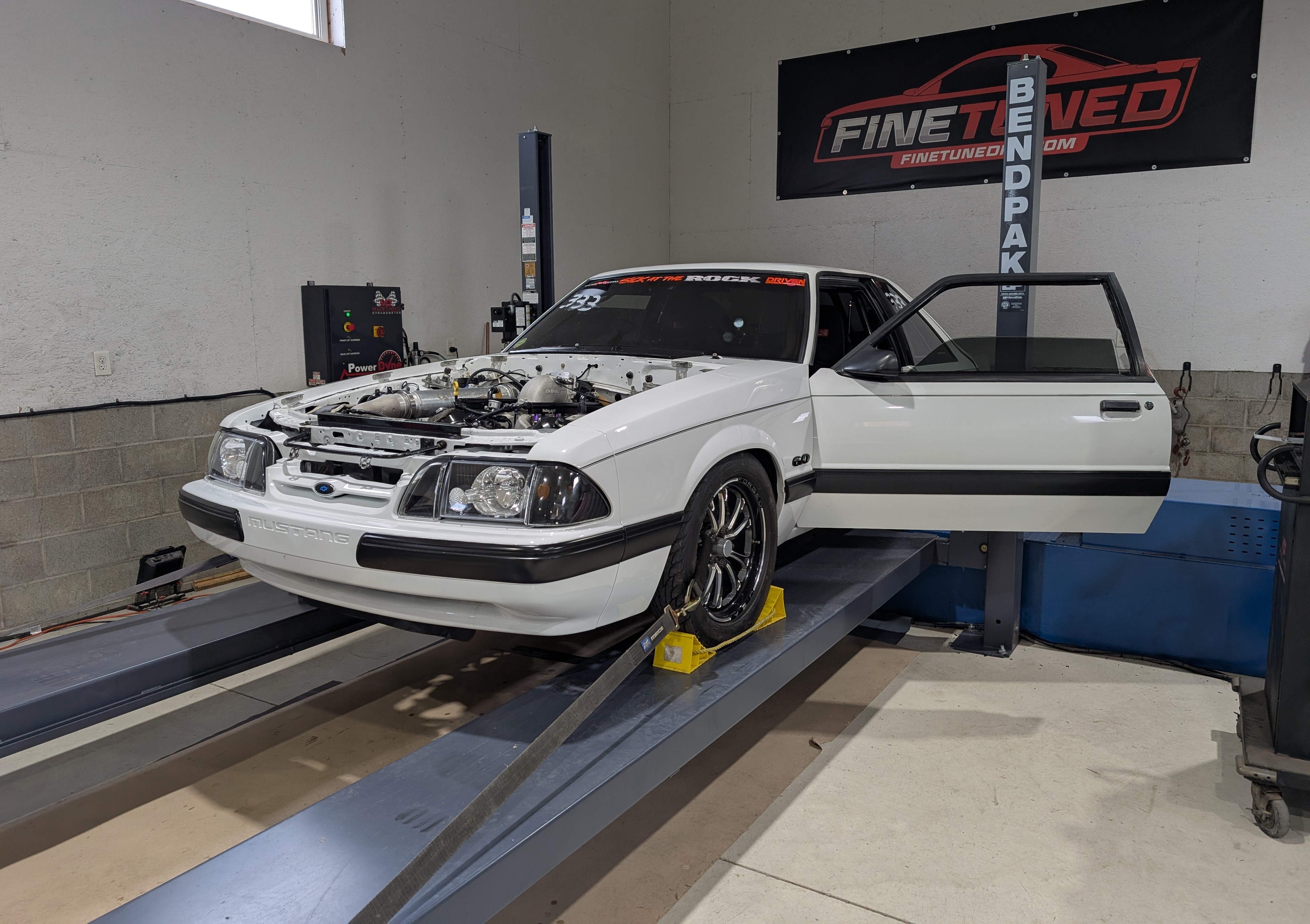 Vehicle on chassis dyno